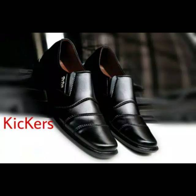 Jual SEPATU PANTOFEL HITAM KICKERS PANTOPEL KULIT ASLI FORMAL KERJA