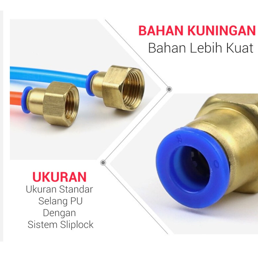 Jual Nipple Slip Lock Konektor Pompa DC Drat 18mm Ke Selang 6 8 10 12mm