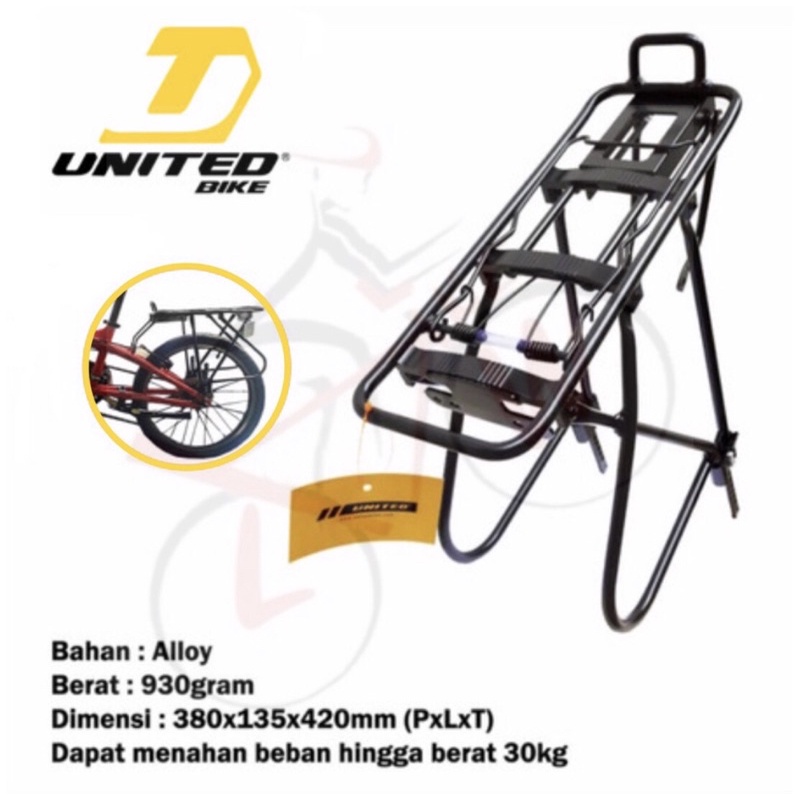 Jual Rak Pannier Bagasi Sepeda Touring Belakang Alloy United Shopee