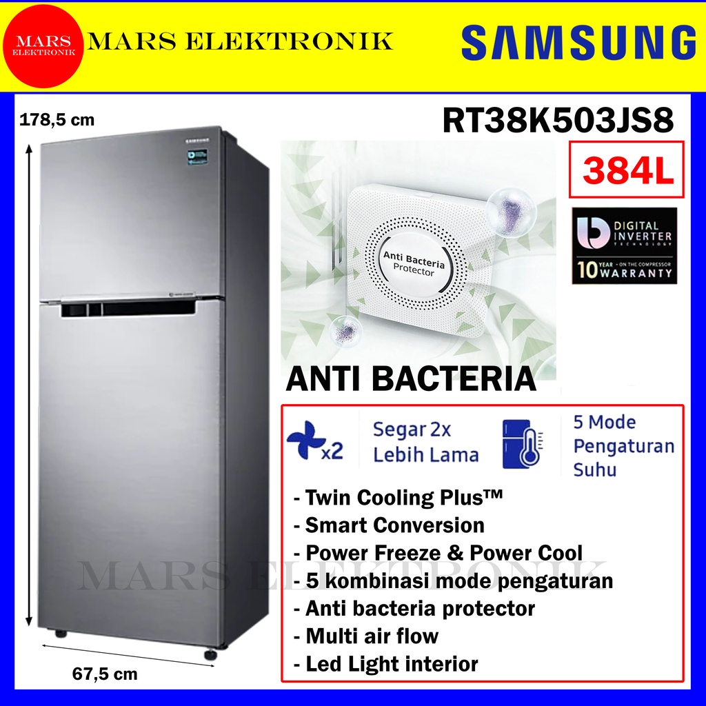 Jual KULKAS SAMSUNG RT38K503JS8 384 LITER TWIN COOLING PLUS