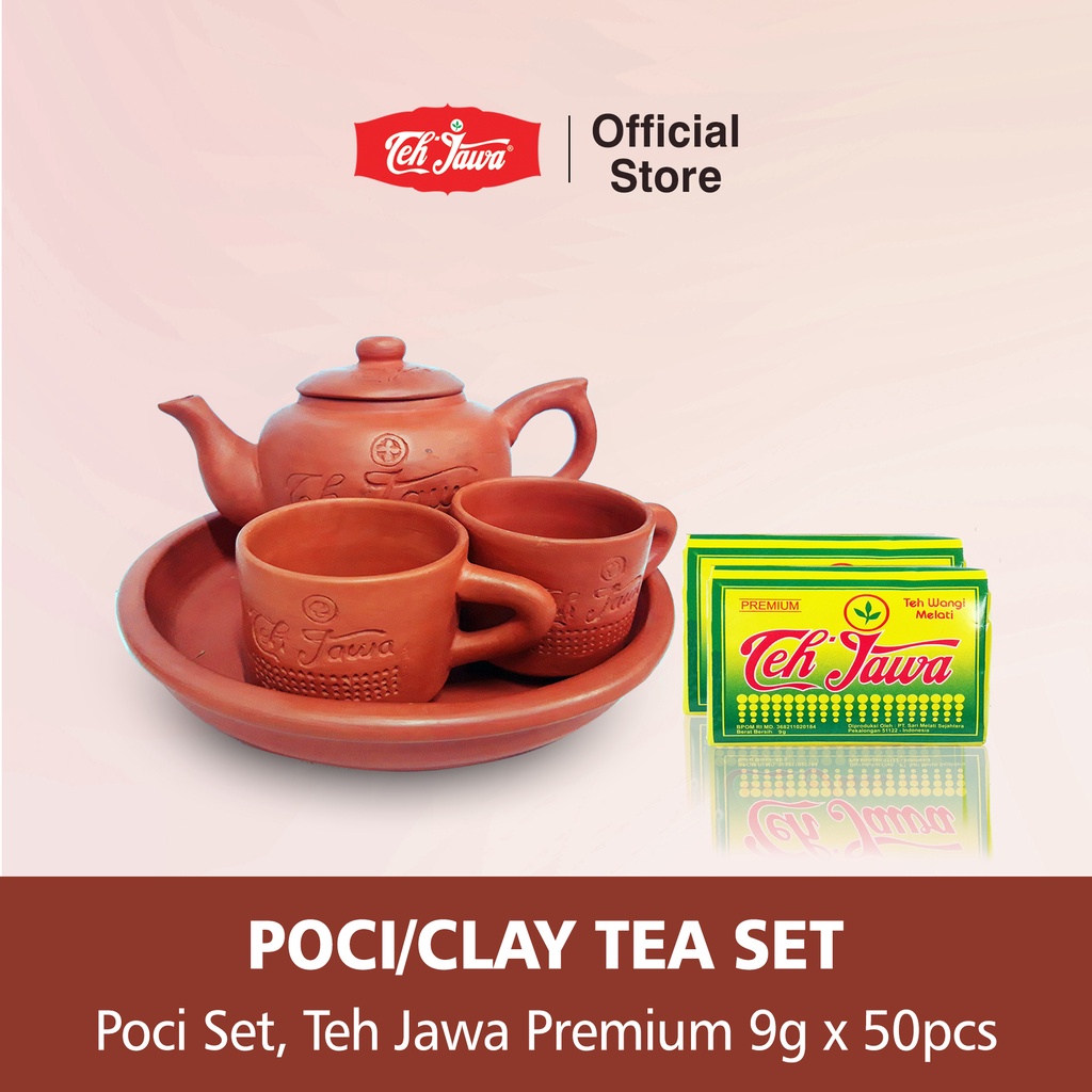 Jual Teh Jawa BKS Poci Tea Set Tanah Liat Teh Jawa Premium Per Pack