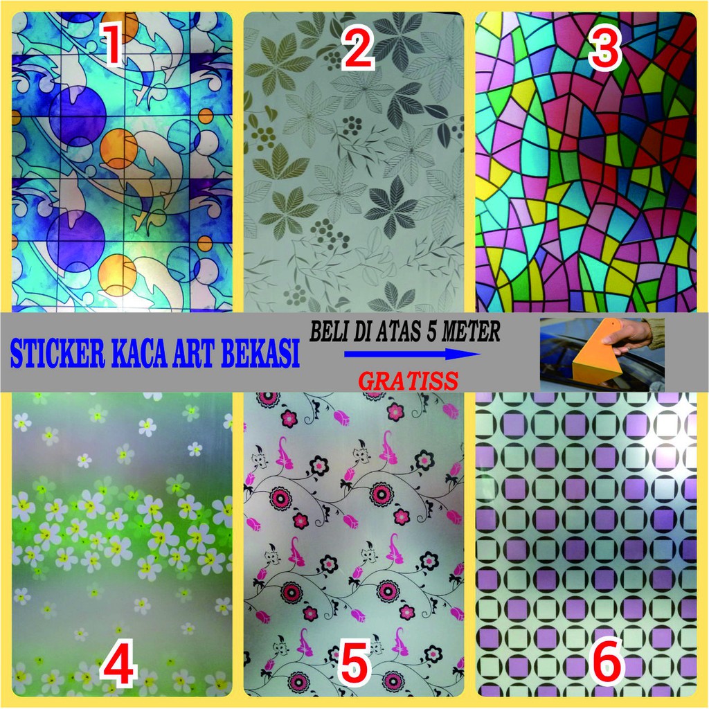 Jual STIKER KACA STICKER KACA MOTIF KARAKTER 90 KACA FILM MOTIF PELAPIS