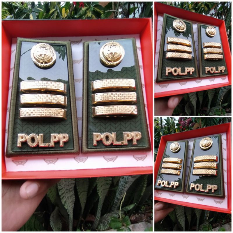 Jual Pangkat Satpol Pp Gol C List Khaki Exclusive Shopee Indonesia