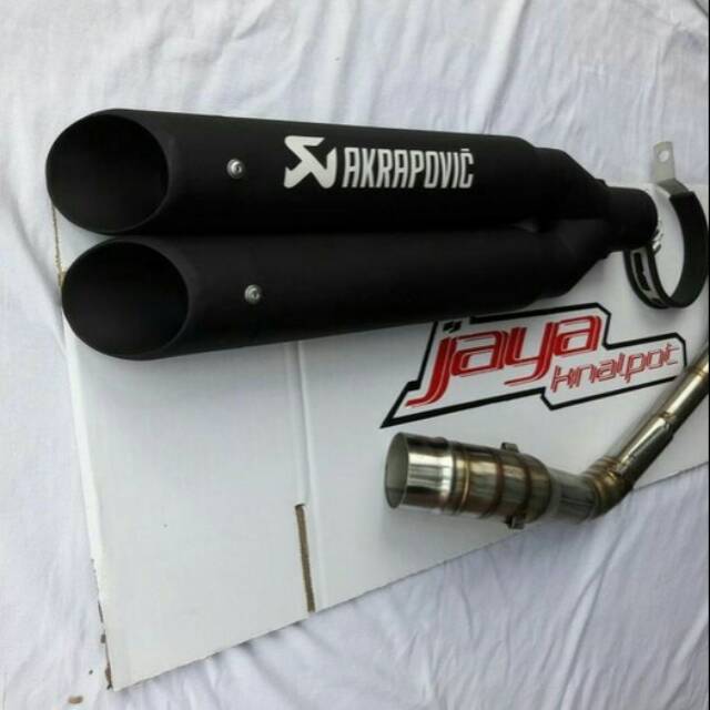 Jual Knalpot Akrapovic Double Black Doff Full Set N Max Aerox Vario