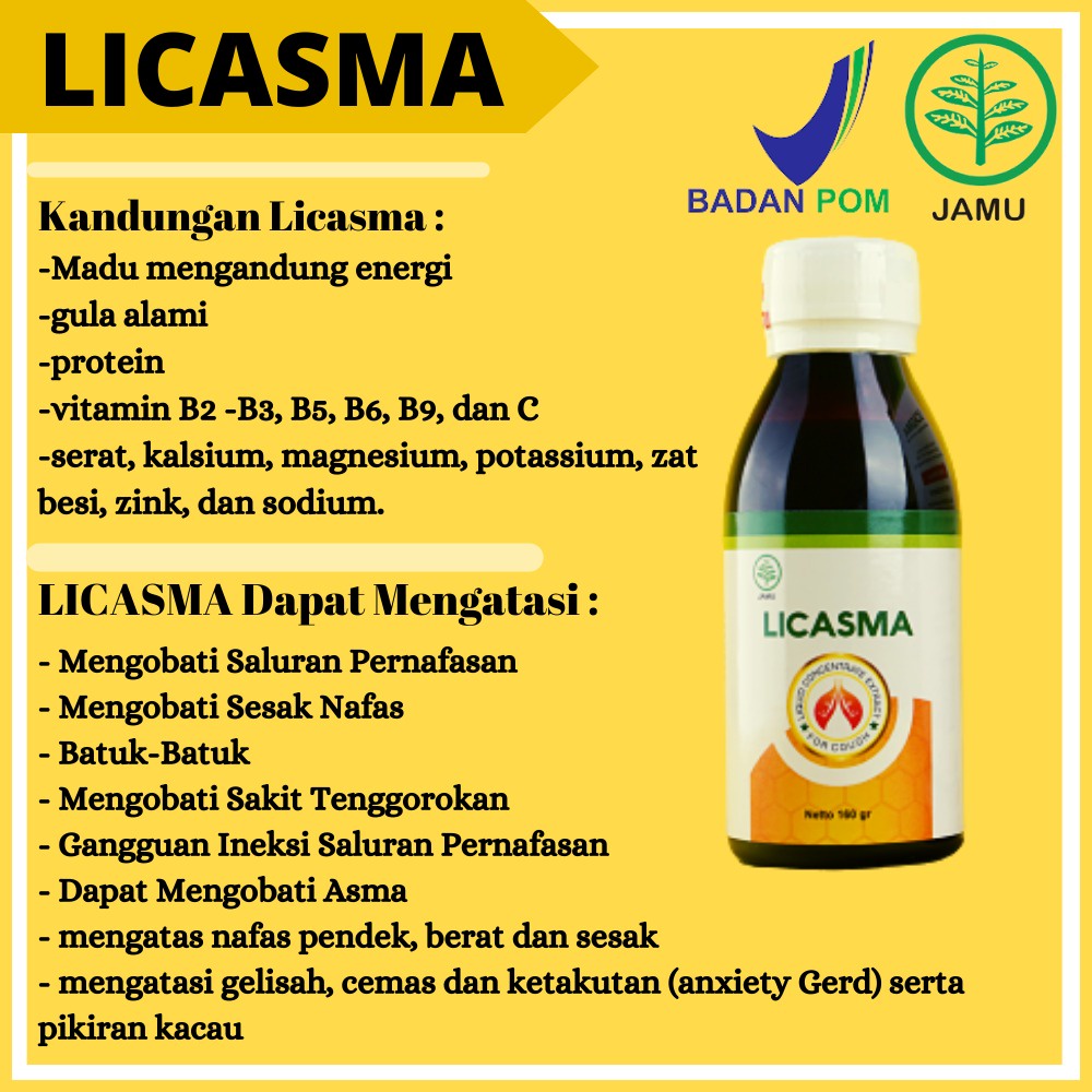 Jual LICASMA MADU HERBAL Obati ASMA Sesak Nafas TBC Batuk Beradahak