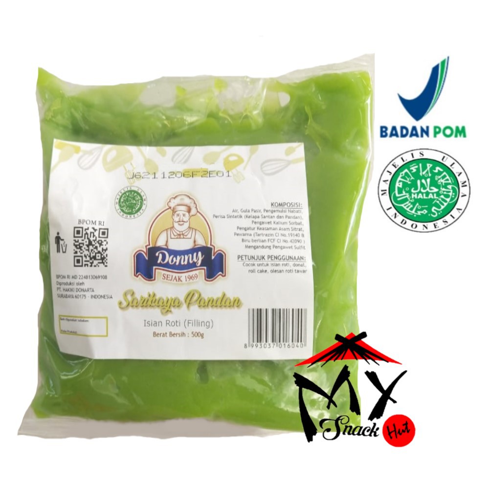 Jual Donny Sarikaya Pandan Gr Isian Roti Filling Pandan Srikaya