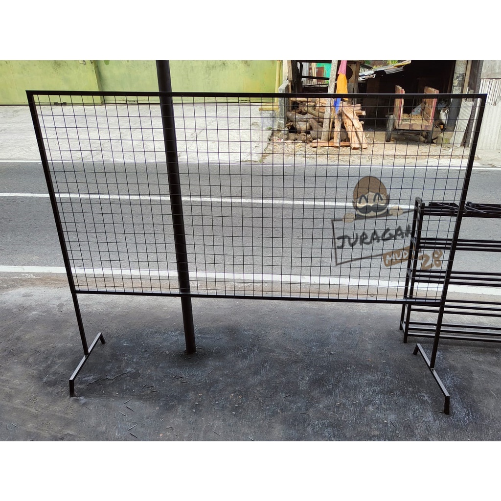 Jual Rak Ram Jaring Besi Dengan Kaki Mundo Fullset 200x100 Cm 2x1 Meter