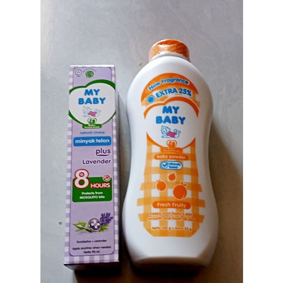 Jual PAKET SUPER HEMAT MY BABY MINYAK TELON 90 ML MY BABY POWDER 125