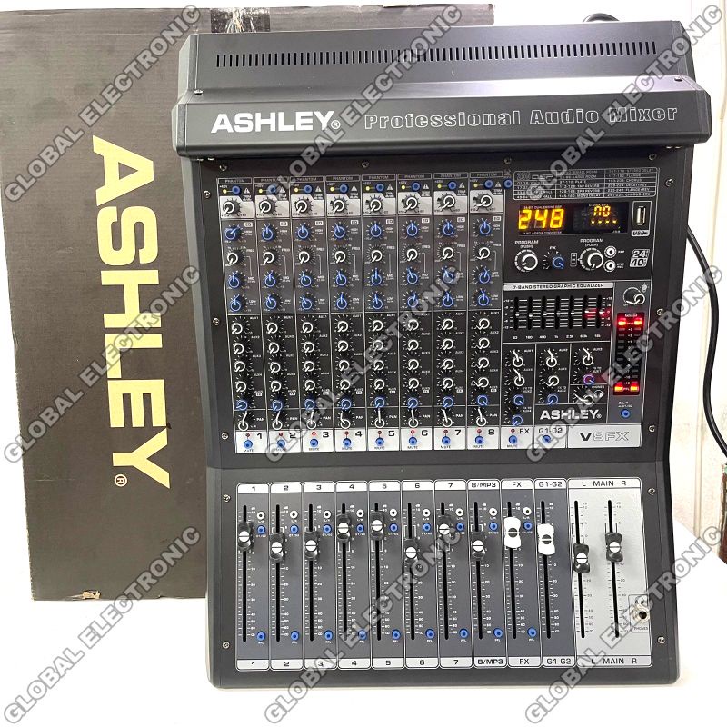 Jual Professional Mixing Console ASHLEY V8FX Mixer V8FX Original Asli