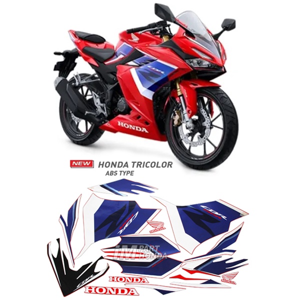 Jual Stiker Cbr R Led K R Tri Color Merah Putih Biru Shopee