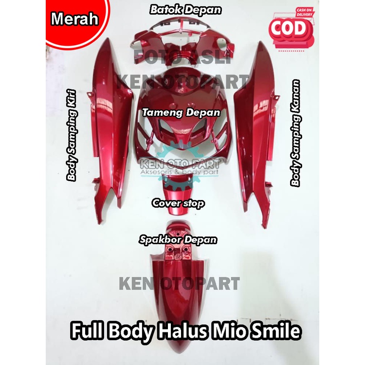 Jual Full Body Bodi Halus Mio Smile Mio New Warna Merah Fullset