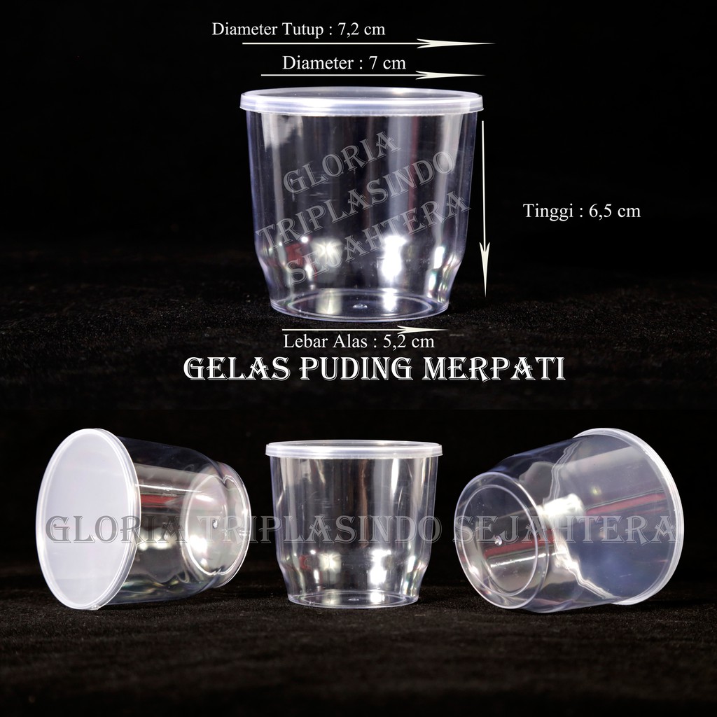 Jual Gelas Puding Merpati Bening 25pcs Per Order Gelas Slime