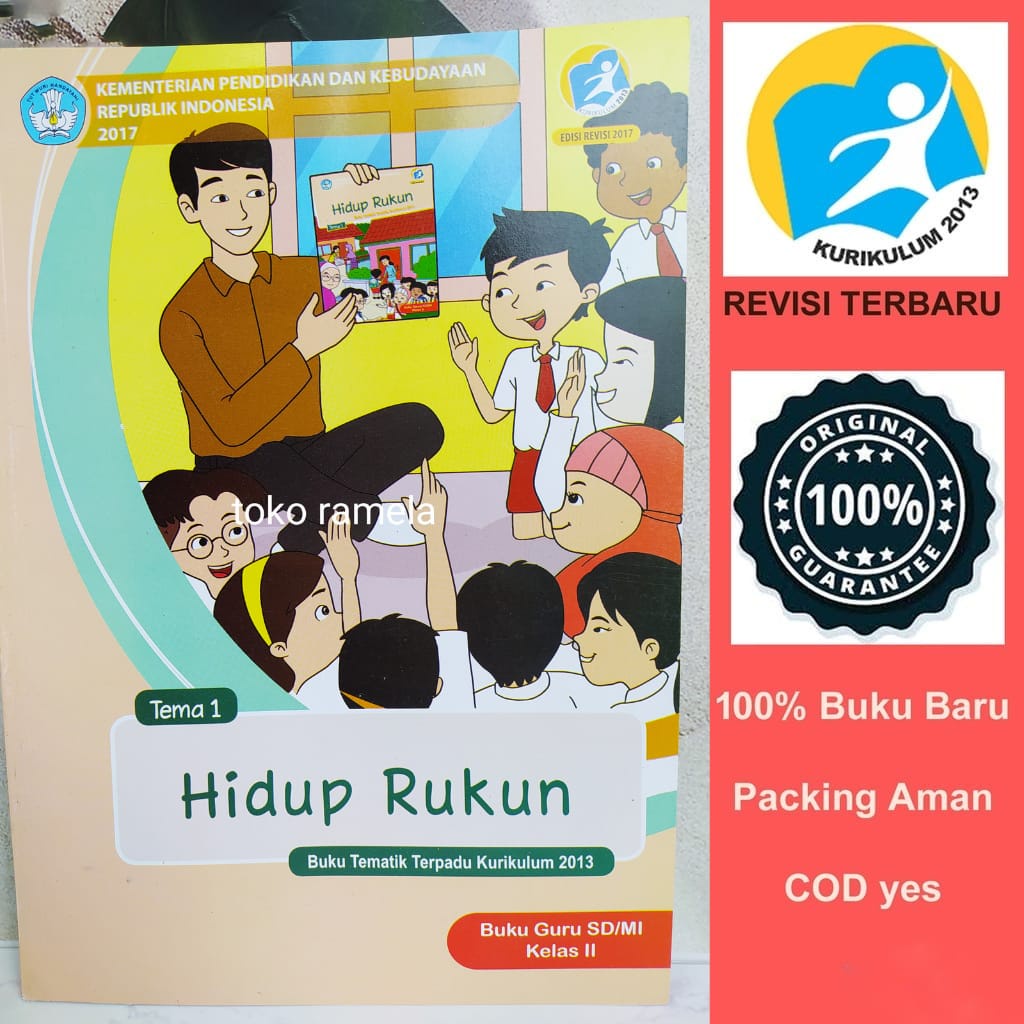 Jual Buku Guru Tematik Kelas Tema Hidup Rukun Kurikulum Edisi