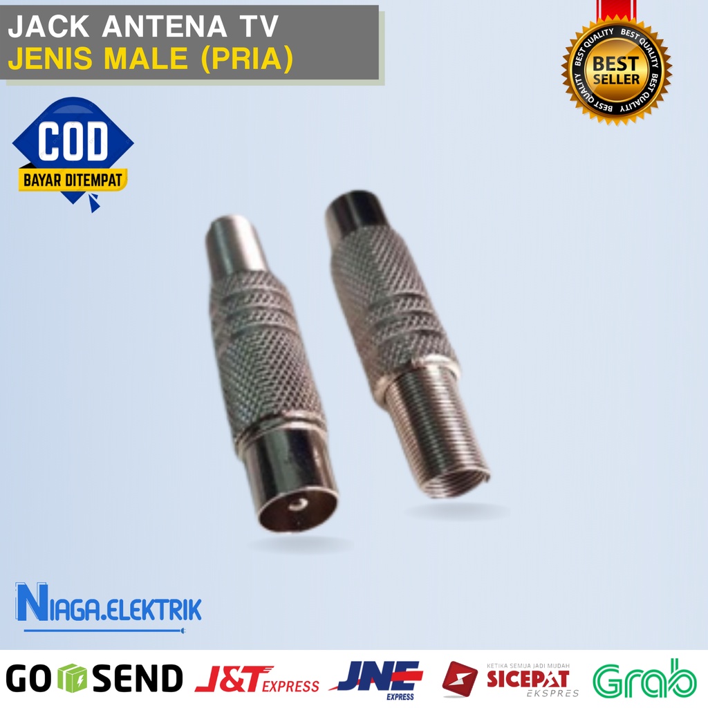 Jual Jack Jek Colokan Antena Televisi Tv Male Bahan Besi Untuk Antene