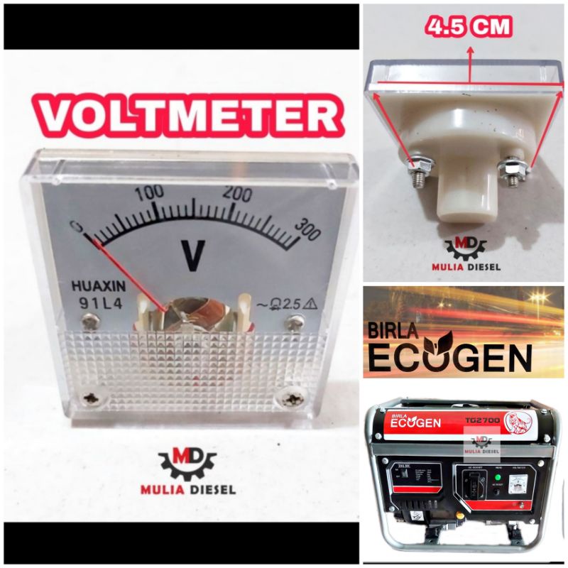 Jual Voltmeter Pengukur Voltase Genset Generator 2TAK 4TAK ET1500 ET950