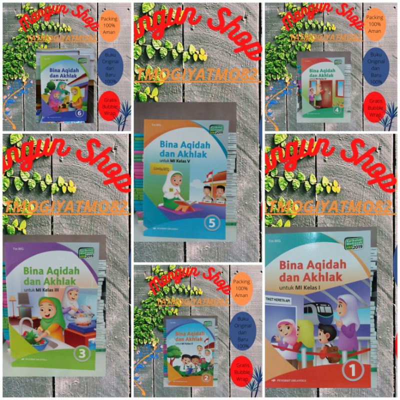 Jual Buku Bina Aqidah Dan Akhlak MI Kelas 1 2 3 4 5 6 KMA 2019