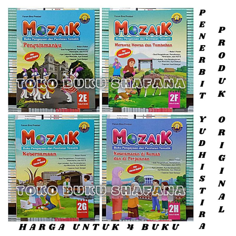 Jual Paket Buku Mozaik E F G H Yudhistira Kelas Sd K Revisi