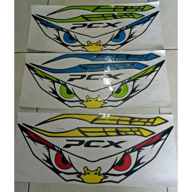 Jual Sticker Variasi Motor Honda Pcx Mata Elang Lampu Depan Shopee