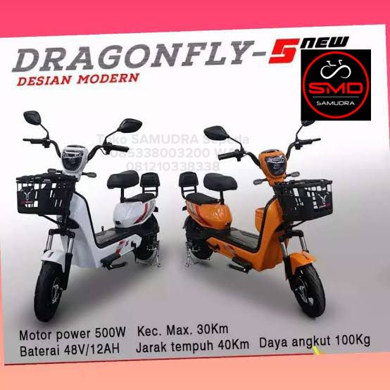 Jual Sepeda Listrik Selis Merk UWinfly DragonFly DF 5 Garansi Murah Bdg