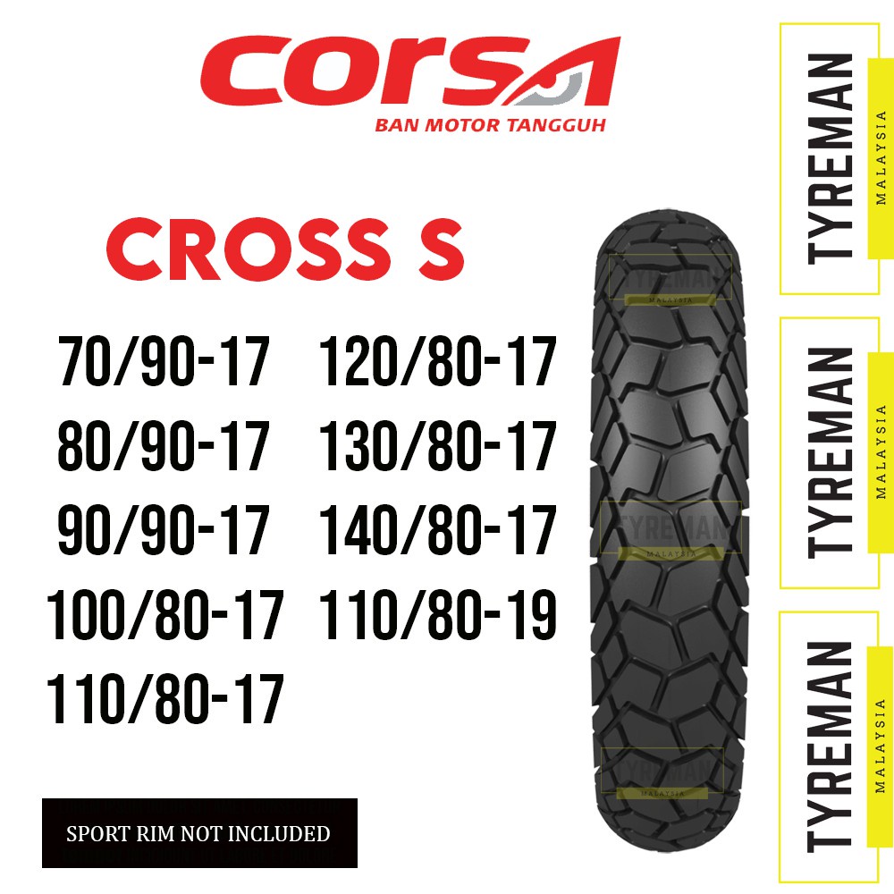 Jual Ban Corsa Platinum Cross S Tubeless Dual Purpose Ban