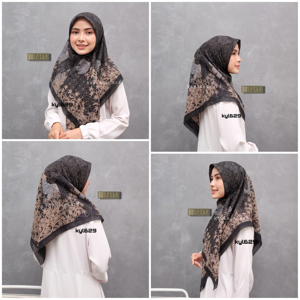 Jual Voal Premium Motif Hijab Segi Empat Voal Motif Premium Laser Cut