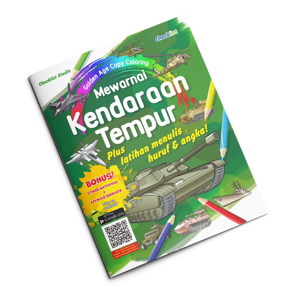 Jual Checklist Golden Age Copy Coloring Mewarnai Kendaraan Tempur