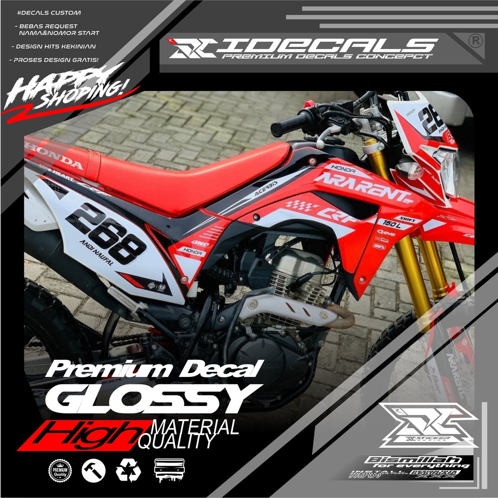 Jual Sticker Decals Fullbody Honda Crf L Desain Custom Bahan