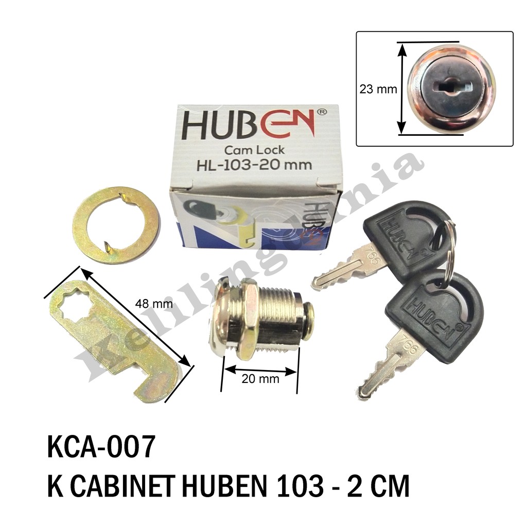 Jual Kunci Loker HL 103 20mm Kunci Camlock Kait Locker Huben 2 CM