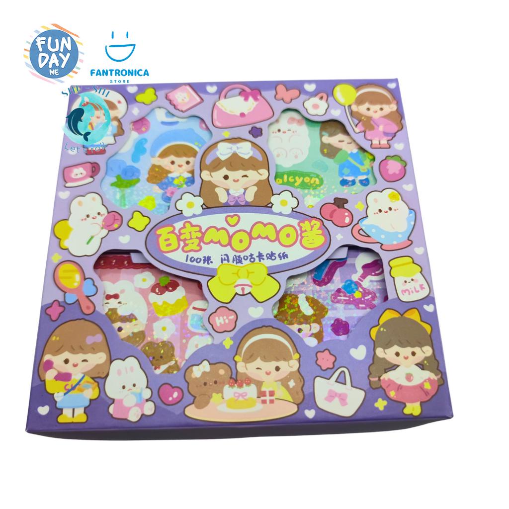 Jual Lembar Stiker Momo Korea Viral Sticker Scrapbook Waterproof