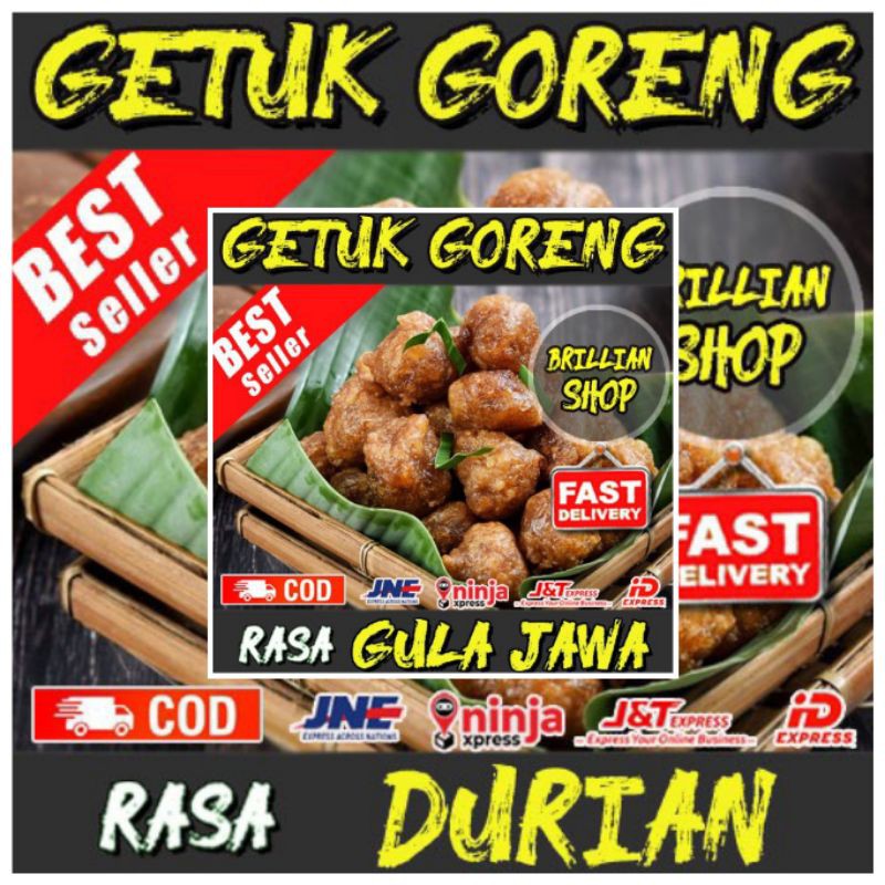 Jual Getuk Goreng Sokaraja Rasa Durian Dan Gula Jawa 500 Gram Shopee