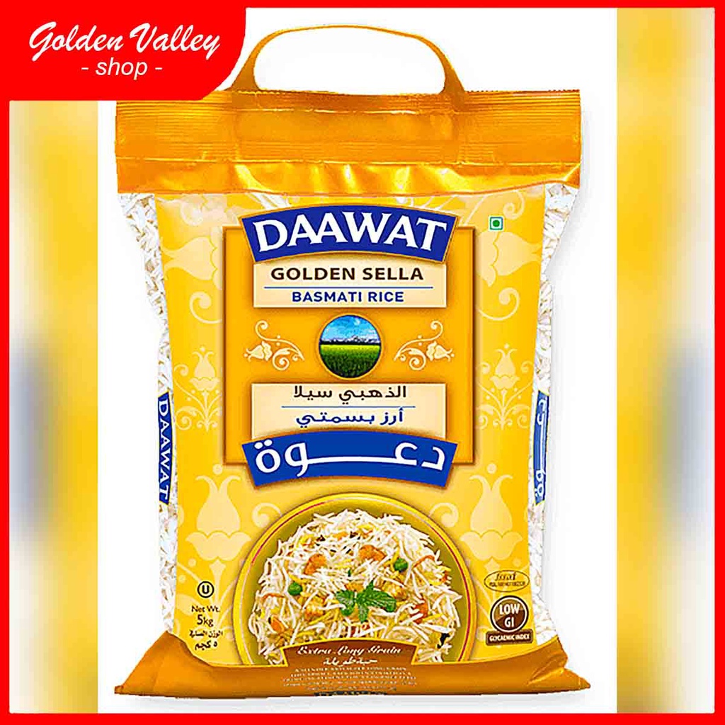 Jual Beras Basmati Rice India Arab Daawat Golden Sella 5Kg Shopee