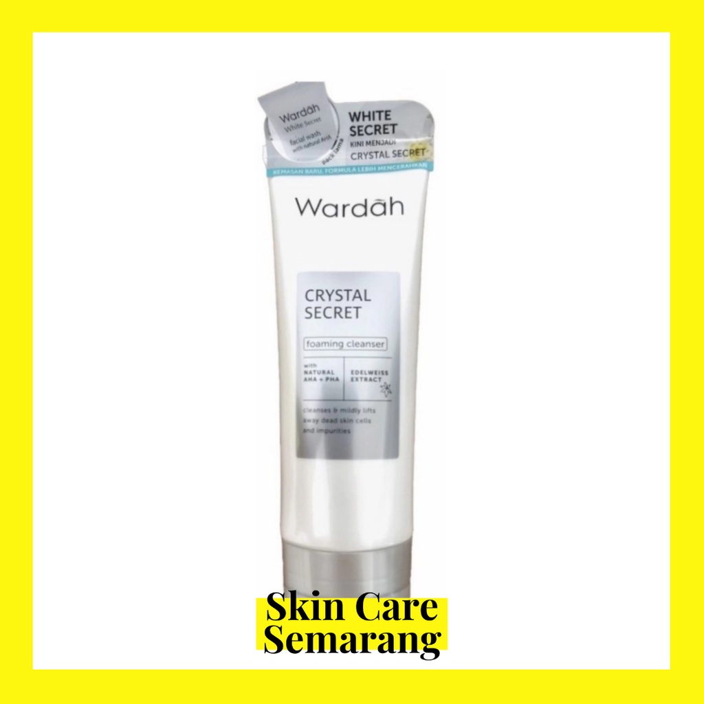 Jual BPOM WARDAH Crystal Secret Foaming Cleanser Natural AHA PHA 100 Ml