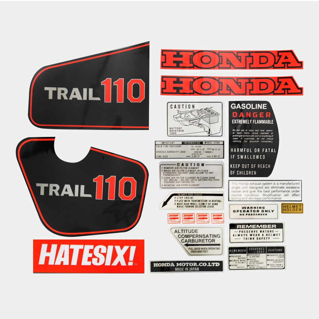 Jual Sticker Decal Tempelan Honda Ct Ct Ct Ct Trail Hatesix