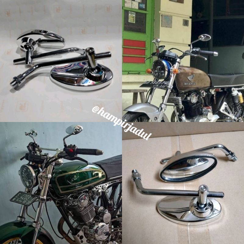 Jual Sepion Day Bulat Oval Honda Cb Gl 100 125 Megapro Tiger Oval Krom