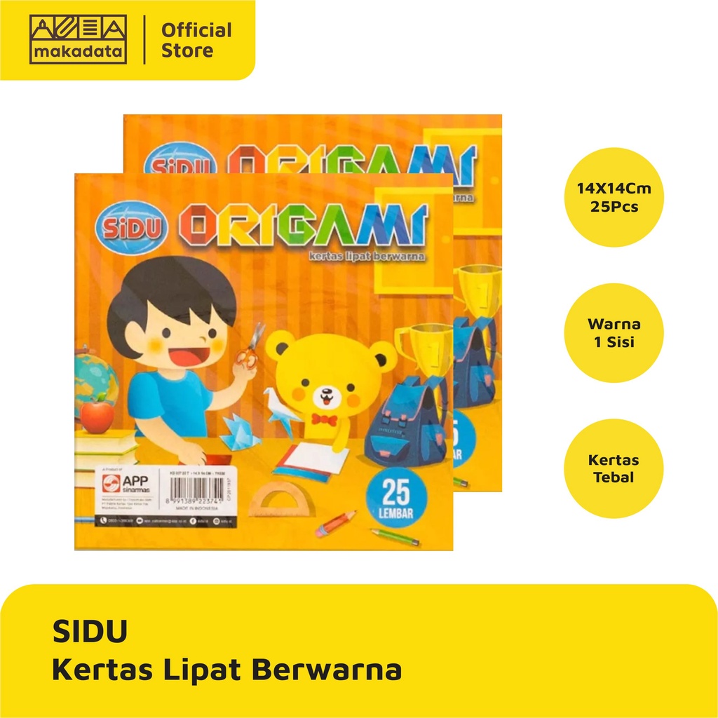 Jual Origami Kertas Lipat Sidu Warna X Cm Isi Lembar Murah