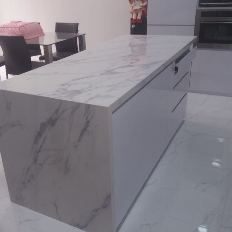 Jual Statuario Quartz Stone Top Table Marmer Granit Shopee Indonesia