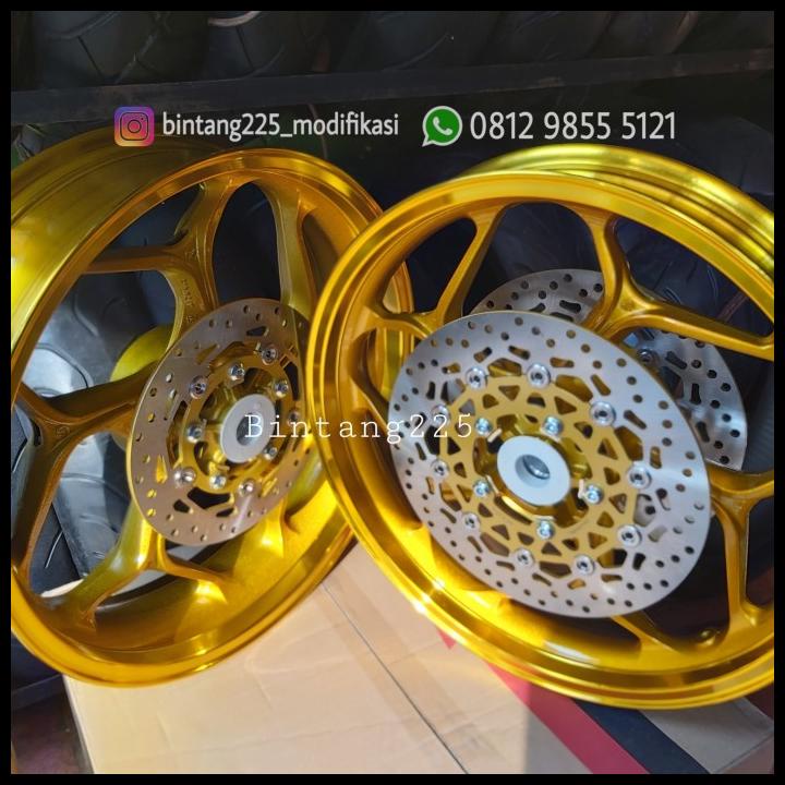 Jual Velg Axio R V Vixion R Mt Double Disk Depan Tapak Lebar Gold