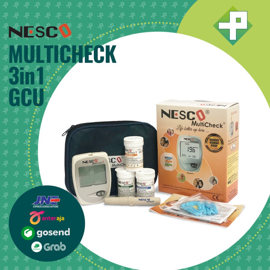 Jual Nesco Multicheck 3in1 GCU Alat Cek Gula Cholesterol Asam Urat