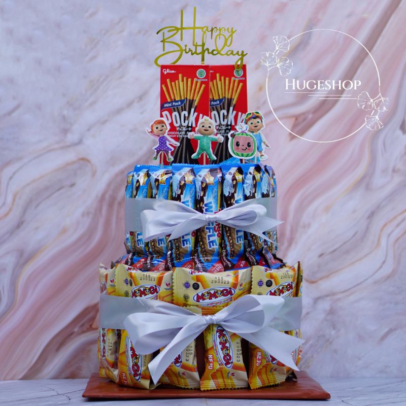 Jual Tower Snack Cake Snack Ulang Tahun Uang Tarik Snack Box Gift