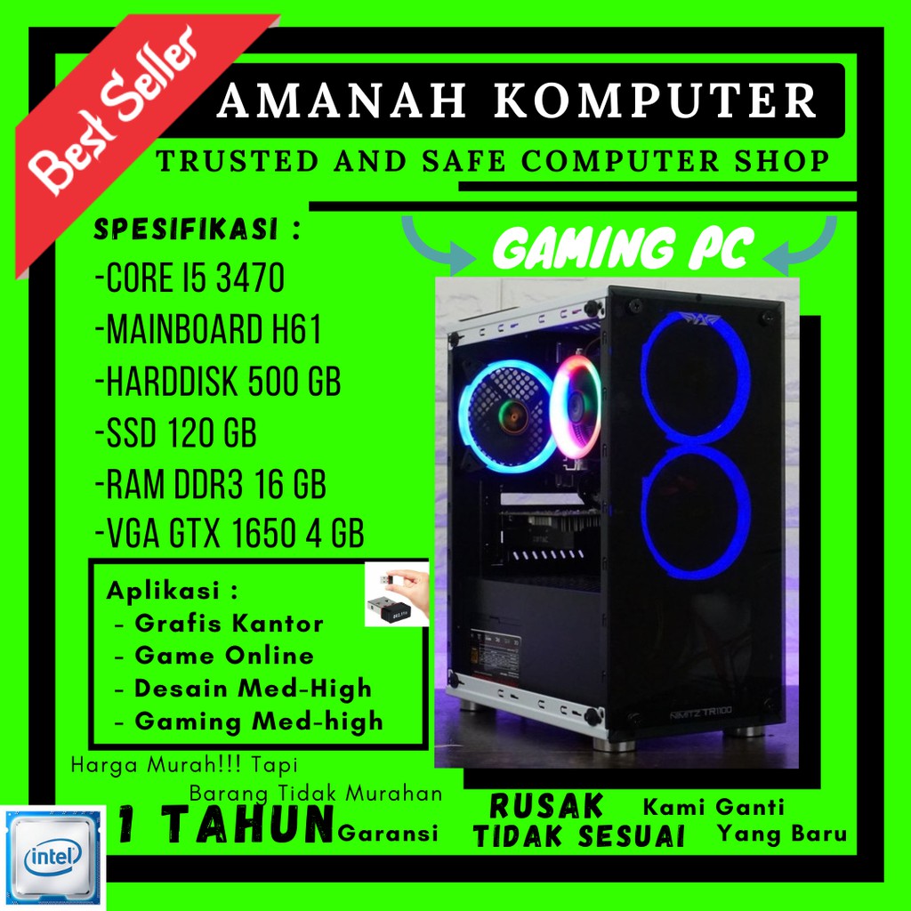 Jual Pc Gaming Core I Murah Rakitan Komputer Ram Gb Cpu Vga Gtx