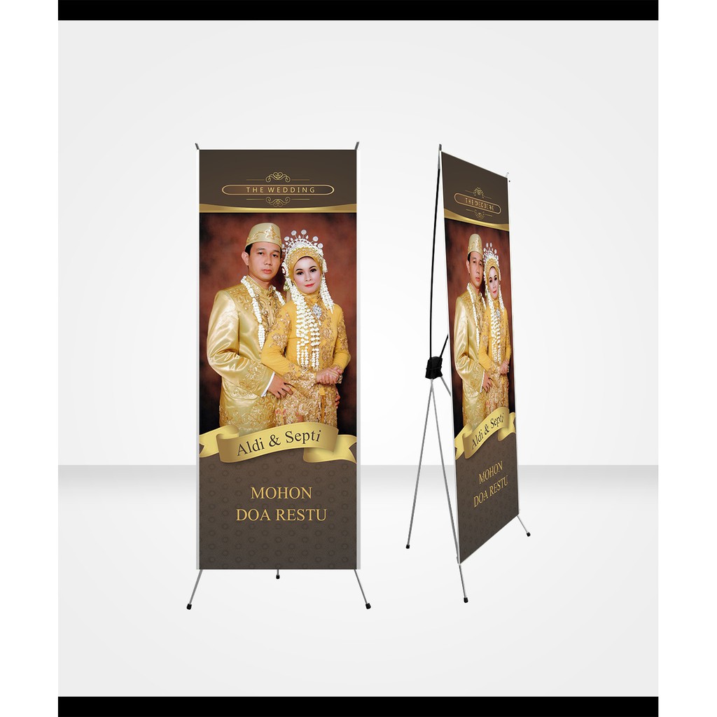 Jual Cetak X Banner Kualitas Bahan Albatros Laminating Glossy Shopee