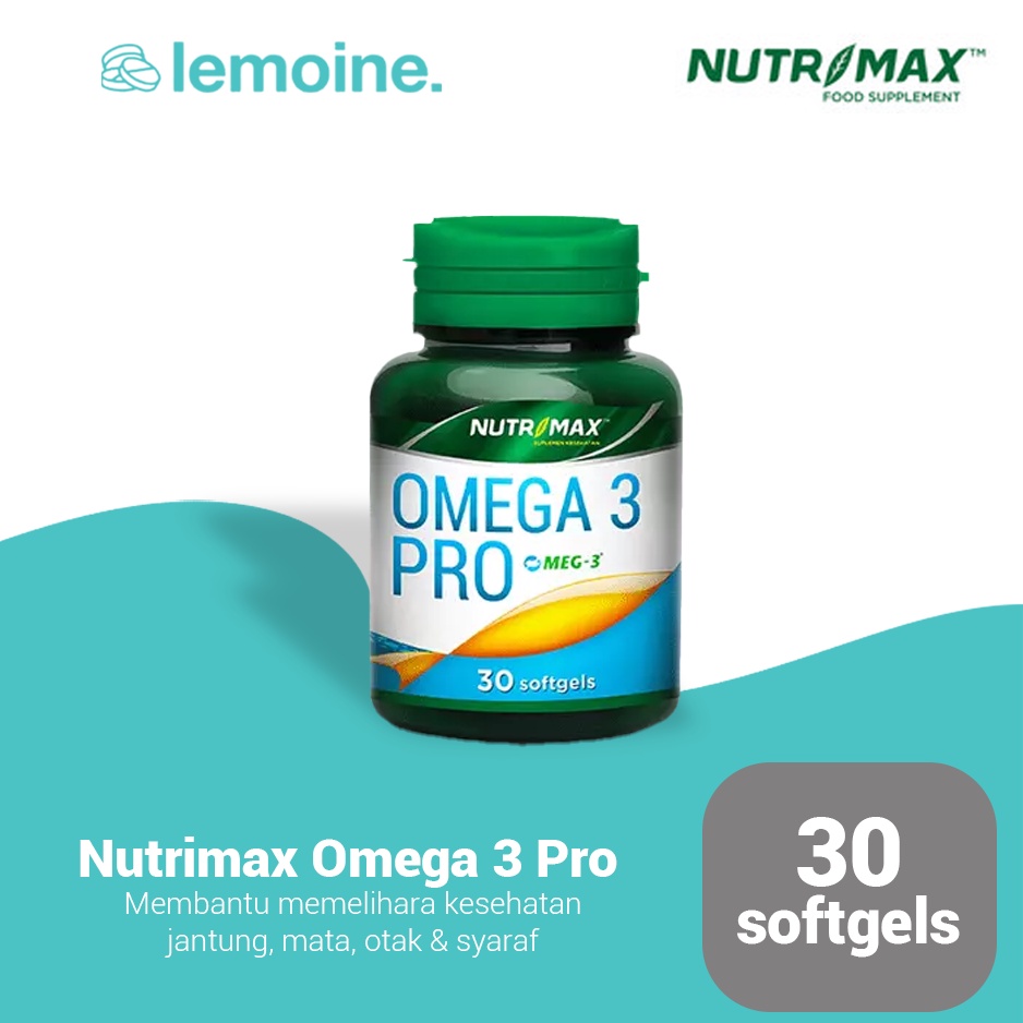 Jual Nutrimax Omega 3 Pro Dengan Vitamin E 30 Kapsul Shopee Indonesia