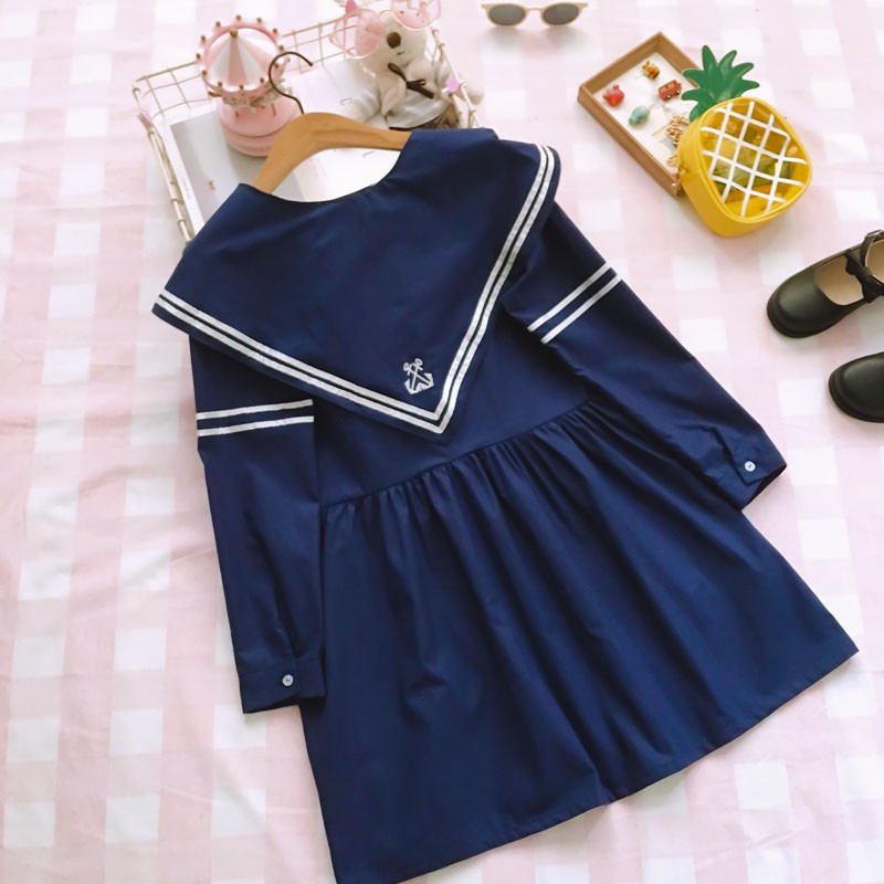 Jual MR 61 Sailor Seifuku Dress Uniform Seragam Sekolah Putih Navy