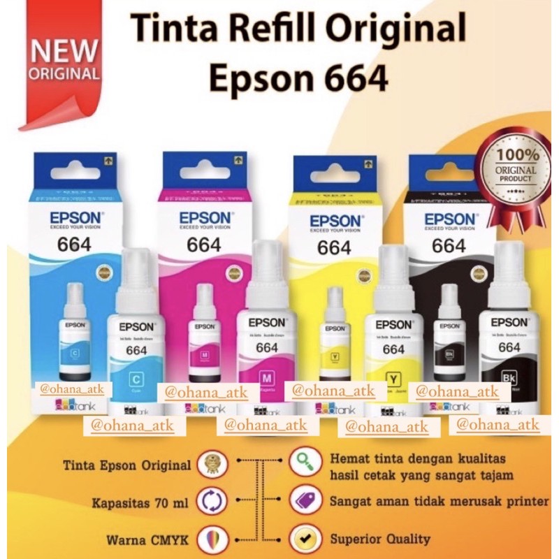 Jual Tinta Epson Original Isi Tinta Printer Epson L L