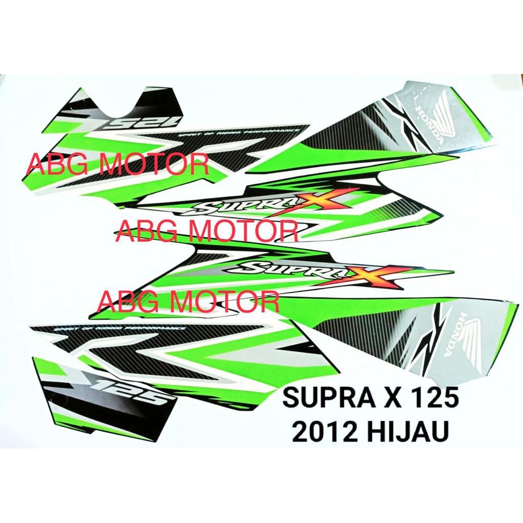 Jual Lis Body Striping Stiker Body Honda Supra X Hijau