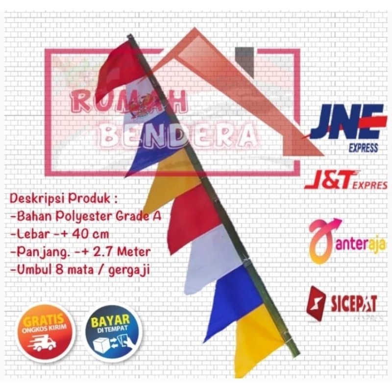 Jual Bendera Umbul Umbul Mata Isi Pcs Biru Shopee Indonesia