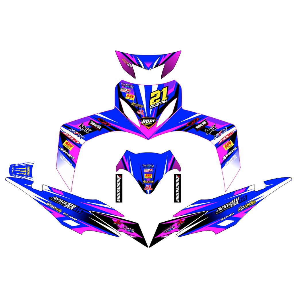 Jual Decal Stiker Jupiter Mx Old Dekal Stiker Custom Striping Fullbody