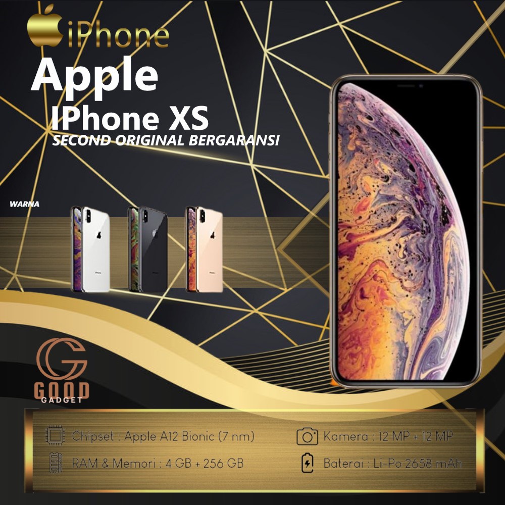 Jual IPHONE XS 256 GB Second Original Mulus Like New Bergaransi IMEI