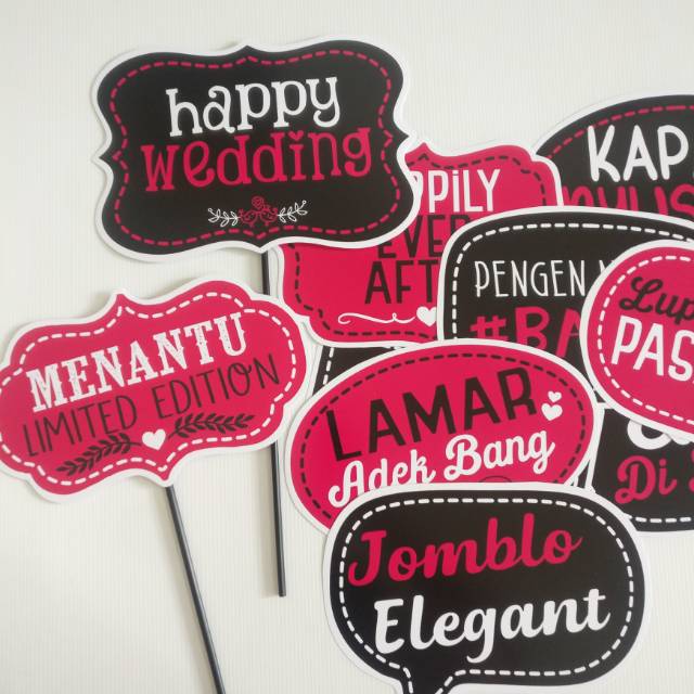 Jual WEDDING LME Fun Props Photobooth Aksesoris Foto Dekorasi Souvenir