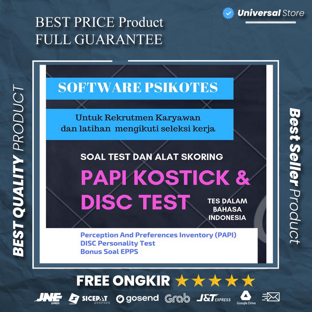 Jual Koleksi Soal Test Dan Alat Skoring Psikotest Papi Kostick Disc